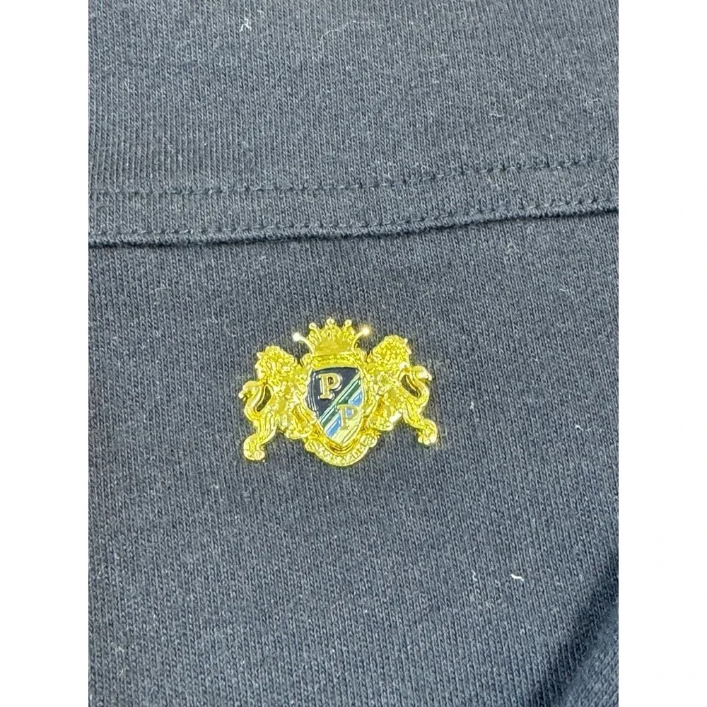 Pelle Pelle Cardigan Sweater Jacket 4XL Black Y2K Streetwear Hip‎ Hop Crest Mens